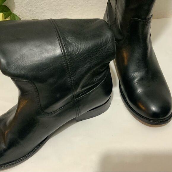 Frye Melissa Button Tall Leather Riding Boots Equestrian Boot Womens 6 Black - Picture 12 of 16